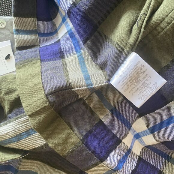 NWT EQUIPMENT Green Plaid Military Style Button Down Cotton Jacket Size M $298 - Picture 6 of 12